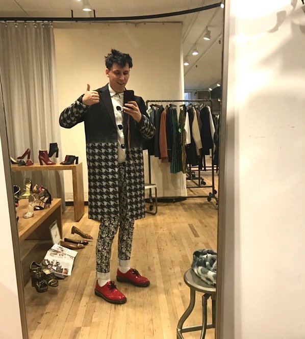 Jerome looking dapper at his New York showroom last week, where he was busy debuting his Autumn/Winter collection.