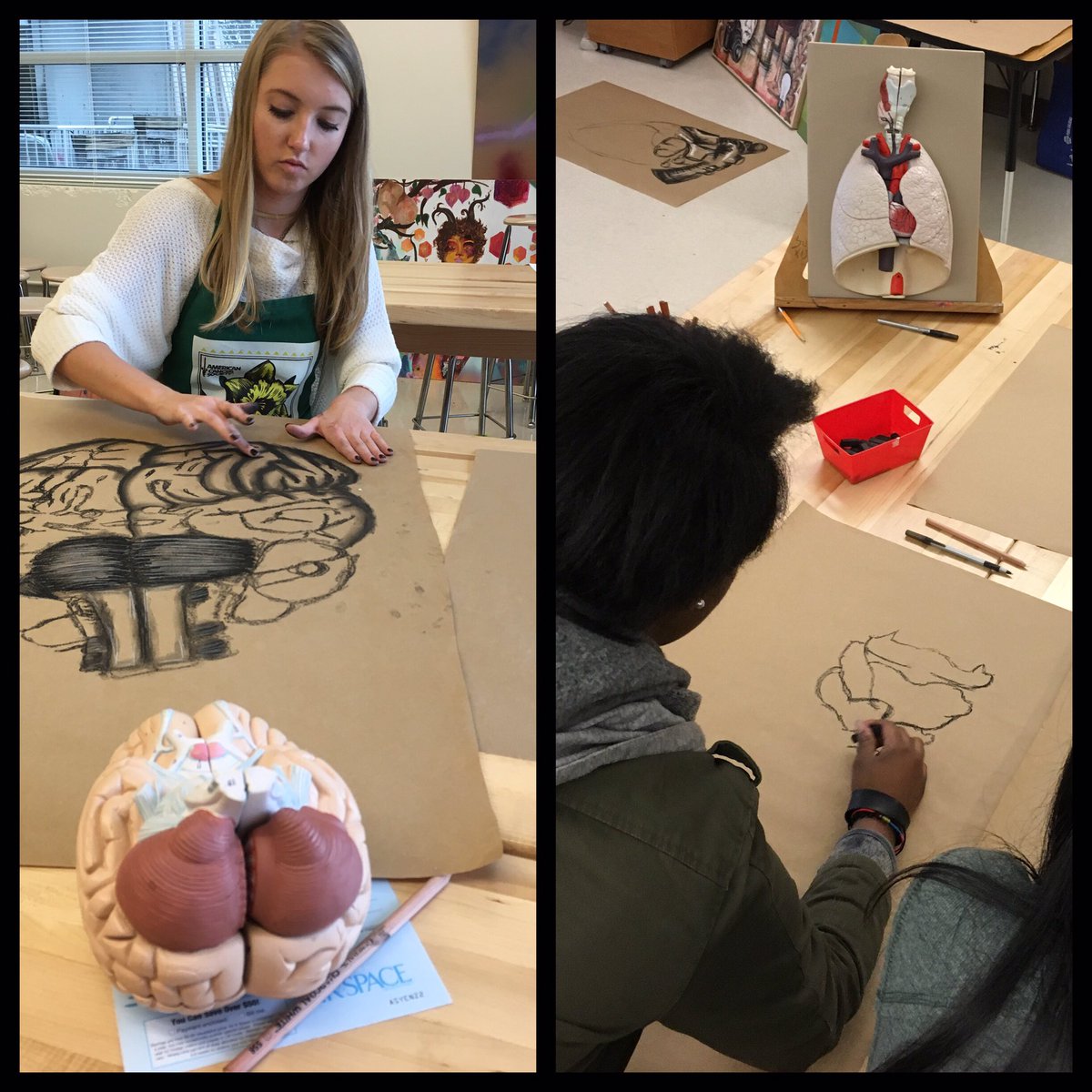 mslandersart's tweet photo. @NAWarriors Art students drawing anatomy from models Thx @DonorsChoose for the grant award @APSFineArts @nahs_faf @12thNAHS https://t.co/f6V13tc2CT