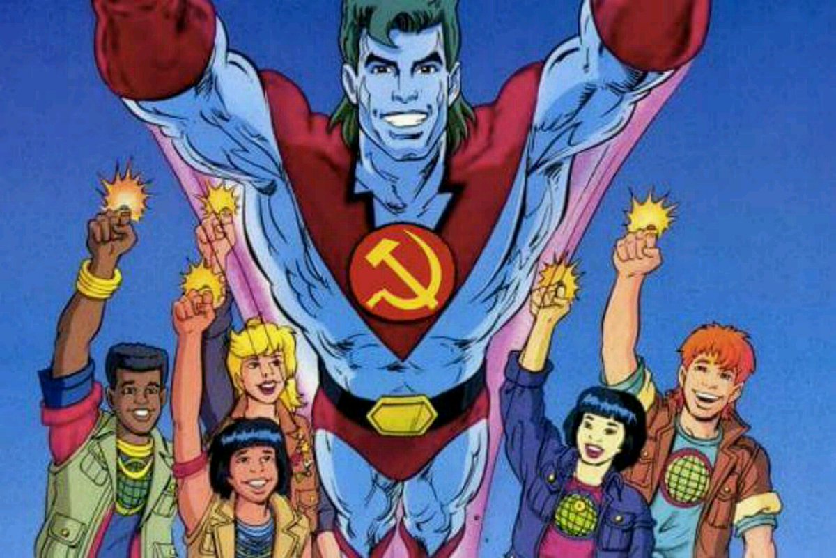 j20resist's tweet photo. Fuck Captain America. We want Captain Planet, enemy of pigs, whose strength was in multinational/gender comrades. https://t.co/j12lW9jtCN
