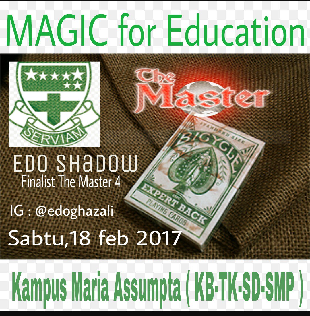 smpMAofficial's tweet photo. coming soon ....!!!
Penampilan Edo Shadow (Alumni The Master Session 4) di kampus Maria Assumpta
#magicshow
#magicforeducation https://t.co/NWfpwPZveN