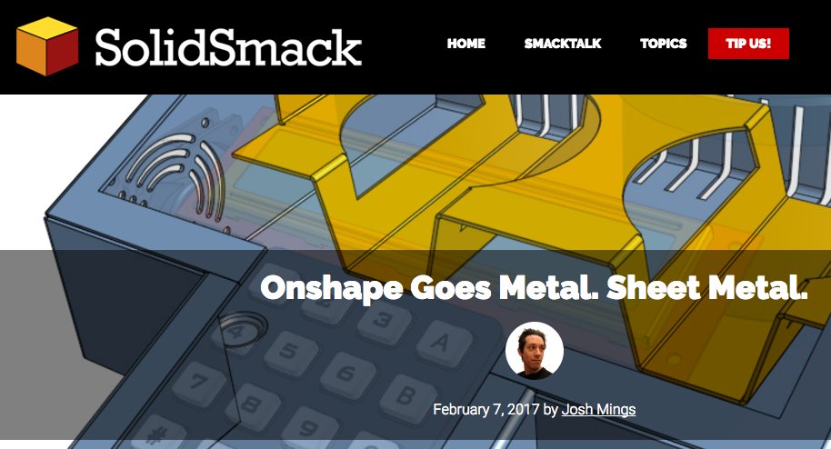 jhirschtick's tweet photo. Yes work in flat, folded and bend table all at same time! Great @Onshape sheetmetal review @solidsmack @joshmings https://t.co/kj9JtOtyhk https://t.co/EGOx3N906A