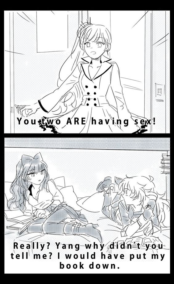 When everyone expects a ship to be getting it on 24/7 #RWBY #bumbleby 