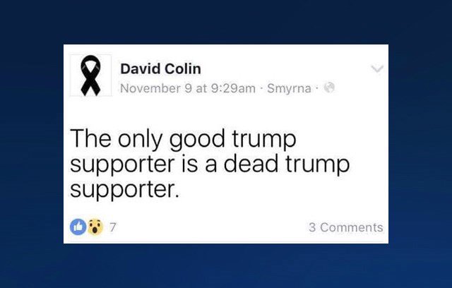 1Dittlinger's tweet photo. Does anyone know this #idiot #liberal #davidcolin from Facebook? https://t.co/ZmhqJcDezu