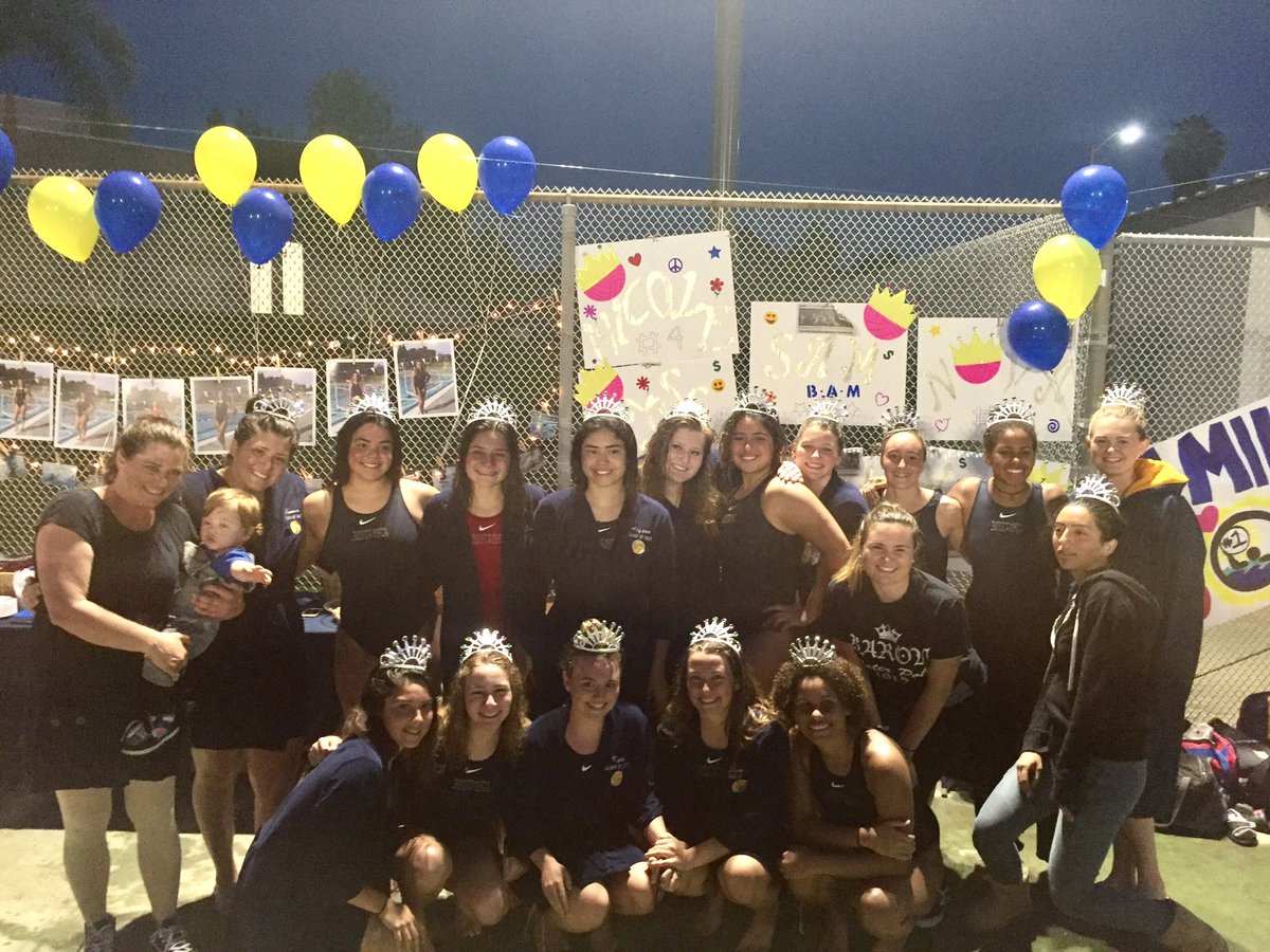 vzagacrusader's tweet photo. Congrats to v. girls water polo for beating Olympian on their senior night making them undefeated league champs! 💛💙 https://t.co/4Glj3oR0ev