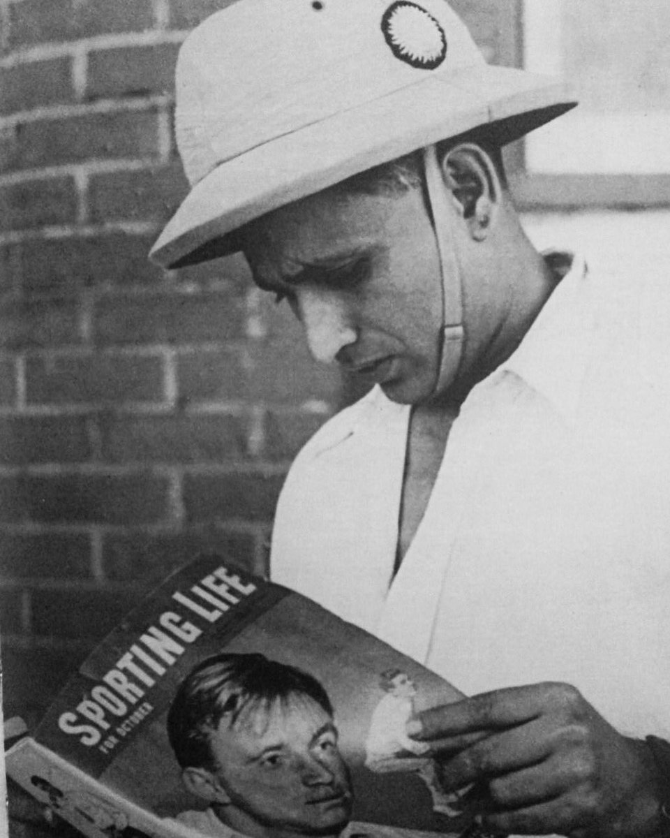 Lala Amarnath wearing a 'Solar Hat' in Australia during India's tour in 1948. Copyright the Amarnath family #teamindia #cricket #india