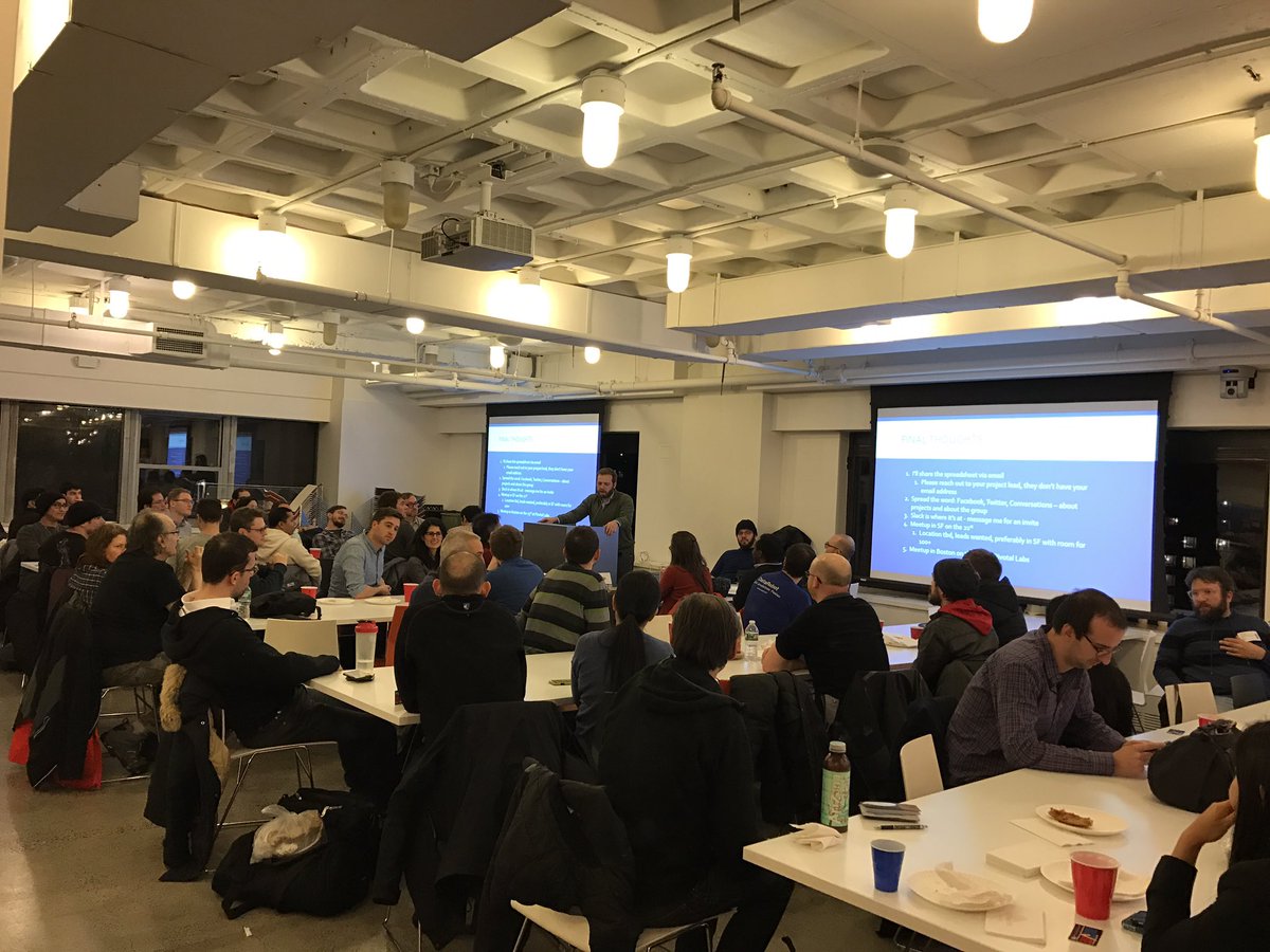 CFDorg's tweet image. Great turnout at our first NYC @Meetup! #WinterstormNiko can't stop #democracy #codefordemocracy #technology #takeaction