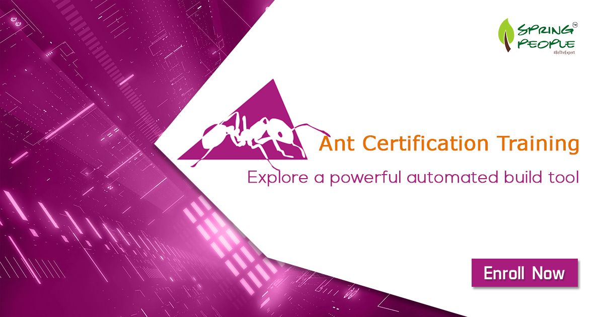 SpringPeople_SP's tweet image. Become proficient in how to use #ApacheAnt to automate the build &amp;amp; deployment process. #programming #java buff.ly/2kb4DW2