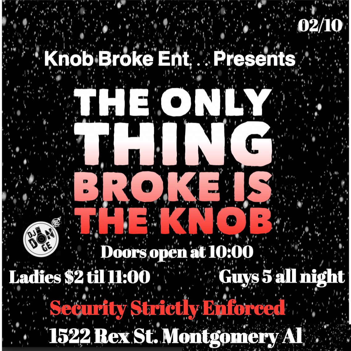 Knob_Broke_Ent's tweet photo. @knob_broke_ent GOING LIVE at the infamous 1522 Rex Street 😲 THIS FRIDAY #myasu #myasu20 #AUM #skegee #334 #Gumptown dont miss the 🎥📽📹 https://t.co/ALU08jzECQ