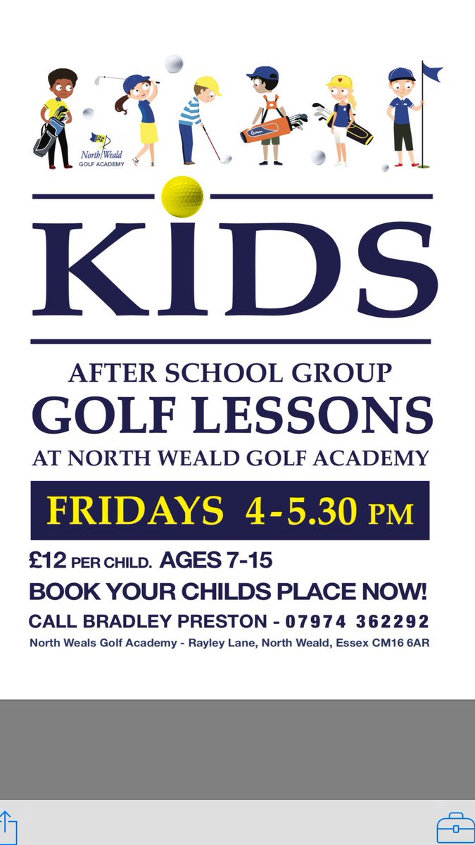 Kids group lessons available Fridays after school and Saturday afternoon <a href="/Northwealdrange/">North Weald Range</a> call to book 👍🏌🏽
