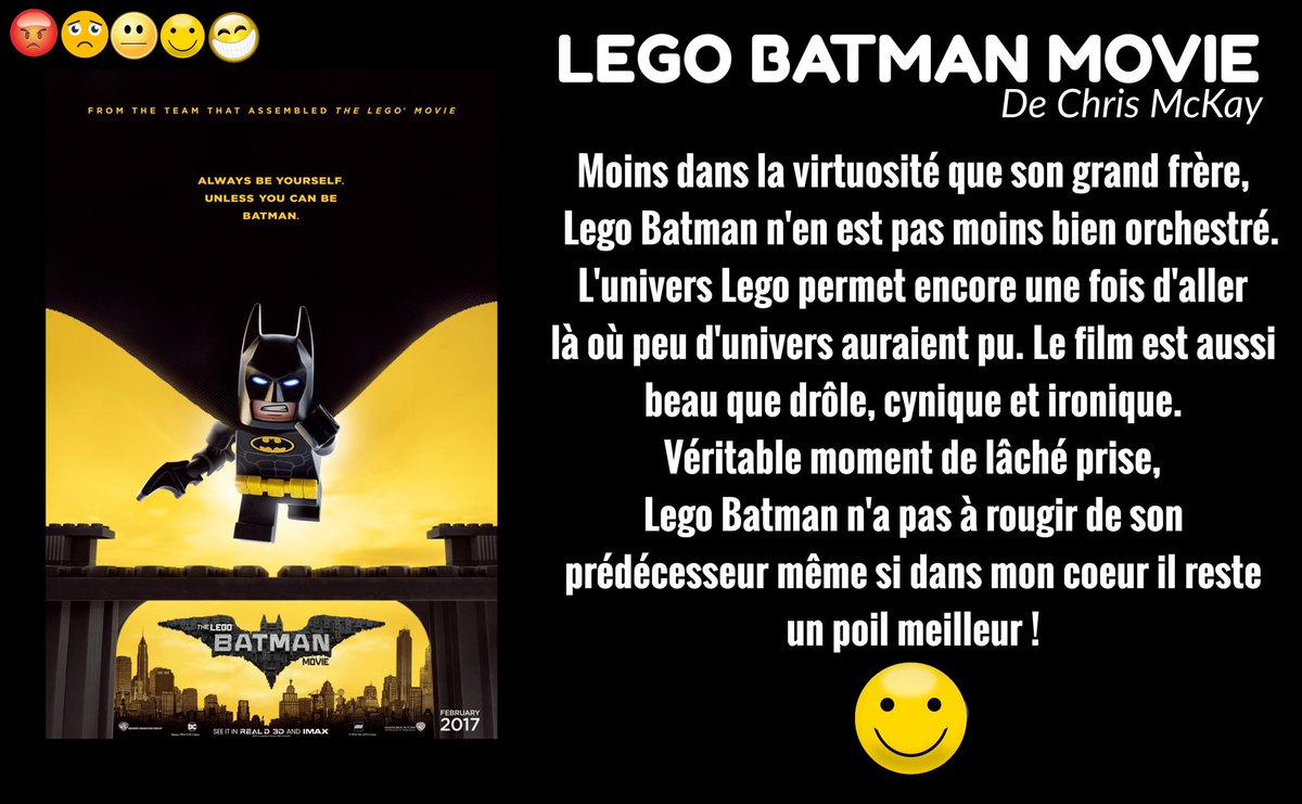 ParlonsCinema's tweet photo. J'ai vu #LegoBatman ! Voici mon avis 🙂 Merci @renaudp2w https://t.co/Sh1wRWtziu