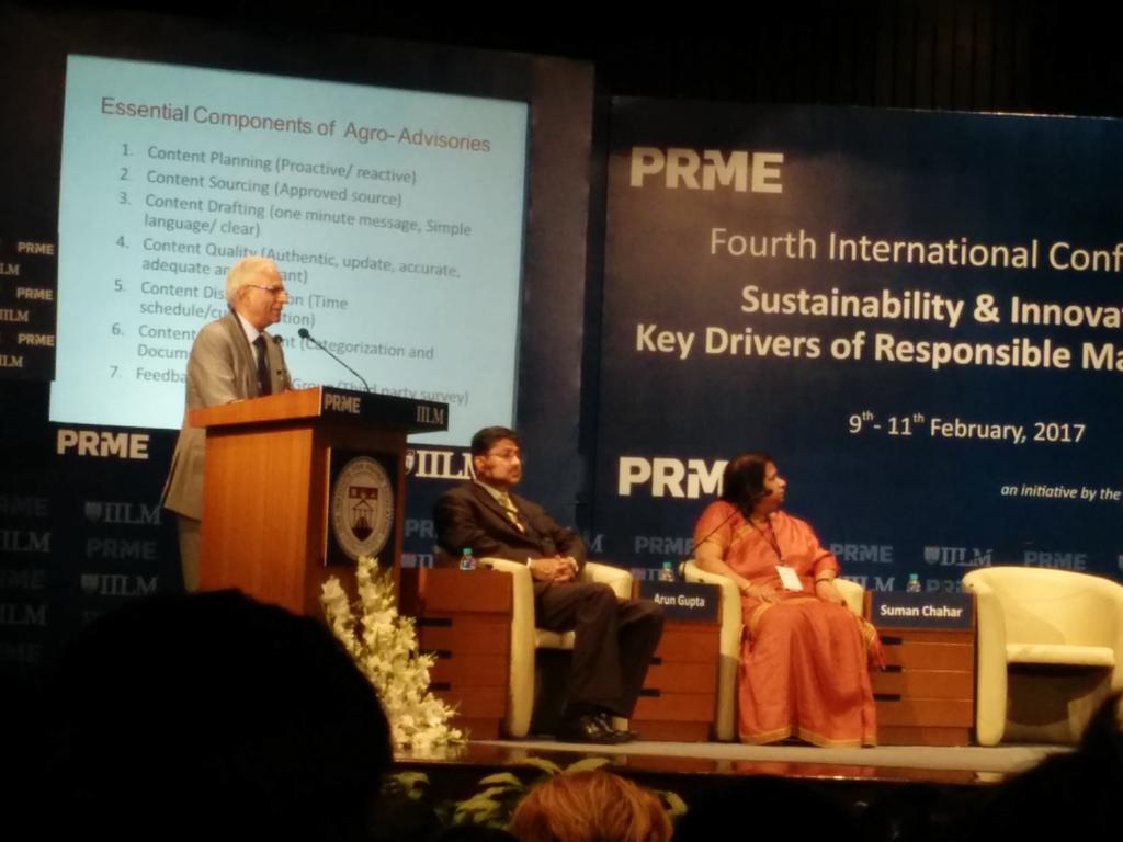IilmInstitute's tweet photo. #IILMPRMEConference, Session III - Innovations for meeting the national sustainability goals. On stage Mr GCShrotriya - Head #IffcoKisan https://t.co/ecYah8hdcT