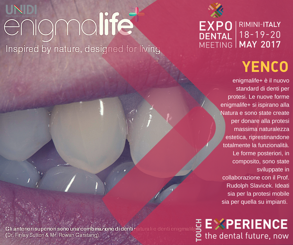 A #ExpodentalMeeting l'innovazione si tocca con mano! Le novità di Yenco vi aspettano a Rimini dal 18 al 20 maggio! goo.gl/OqbF7g