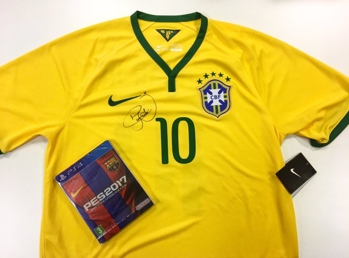 footballdaily's tweet photo. Find out how you can win a signed Neymar Jr. Brazil top &amp; a special Barcelona edition of PES 2017 in today's VFN (LIVE AT 5PM GMT) 🤙🏻🔥🇧🇷 https://t.co/Np3LVfshVH