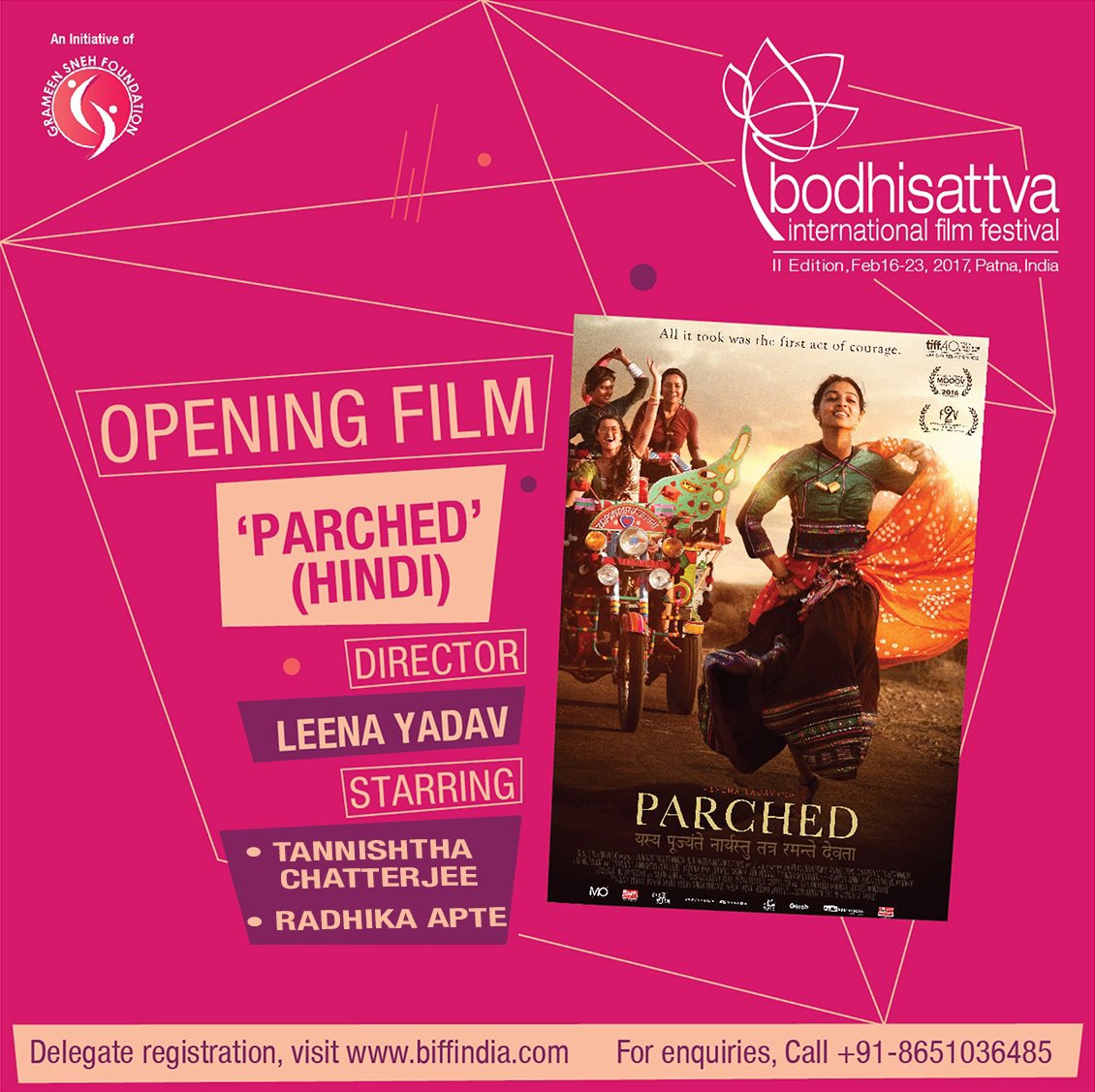 BiffIndia's tweet photo. @BiffIndia opens with @ParchedTheFilm Join us as we support the voices rising against the unjust system of forced patriarchy.
@leenayadav https://t.co/qrtbLWKBjW