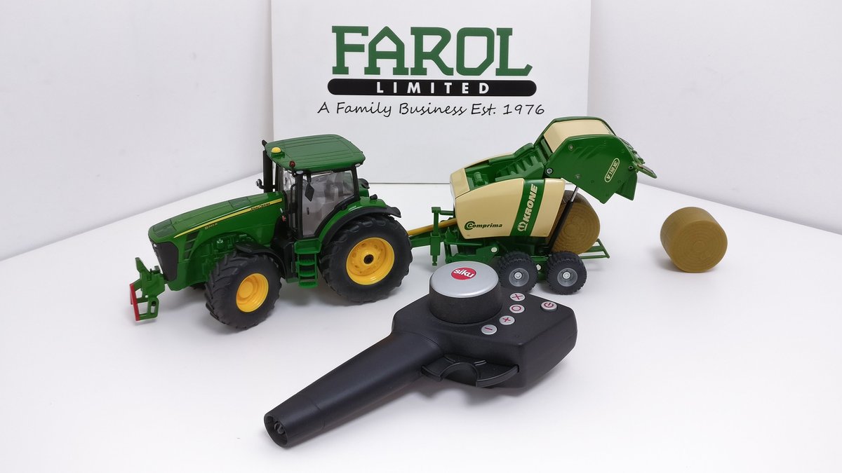 FarolLtd's tweet photo. **LIKE OUR PAGE &amp; RETWEET TO ENTER** SIKU R/C 1:32 @JohnDeere 8345R and @KroneUK baler worth over £100! Competition closes 28/02/2017. https://t.co/ejaVFo0qTI
