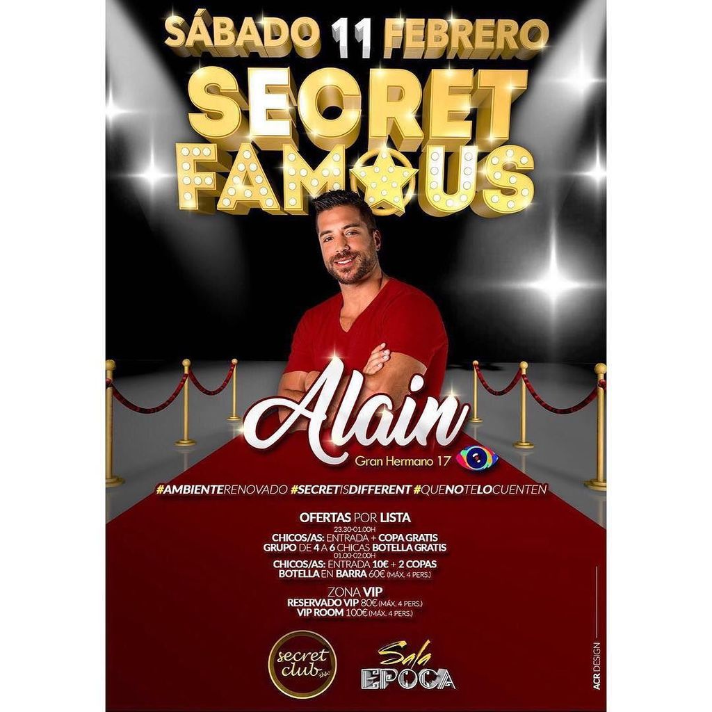 SalaEpoca's tweet photo. 💥 MAÑANA 11 FEB💥
^^ #SalaEPOCA ^^
Llega la primera edición de...
🌟FAMOUS SECRET🌟
BY ⚫ #SECRETCLUB ⚫
Alain vendrá en… https://t.co/sbBqQW3gvw