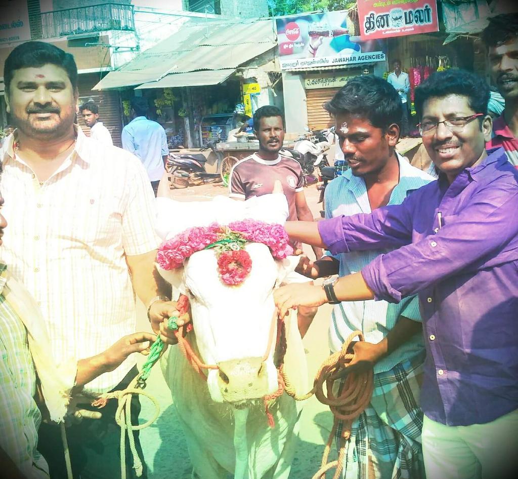 SundarKaru's tweet photo. இன்று அலங்காநல்லூரில் நடந்த ஜல்லிக்கட்டு விழாவில் பங்கேற்கும்
மாடுபிடி வீரர்களுக்கு எனது வாழ்த்துக்கள். https://t.co/P0drKdkntD