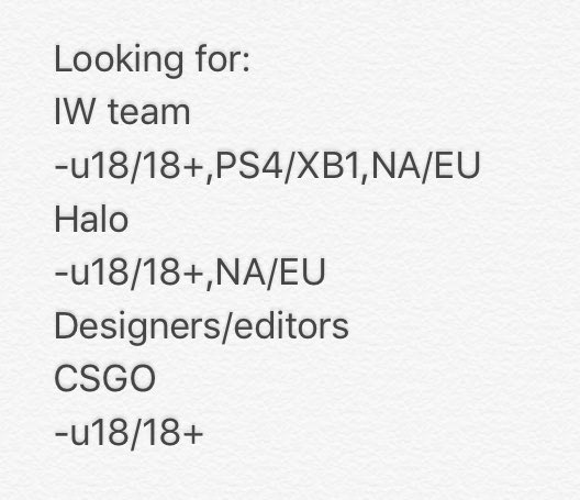 LiquidXGG's tweet image. @FindMeClan @FindMeAClan @FAeshub @PS4CoDFAs