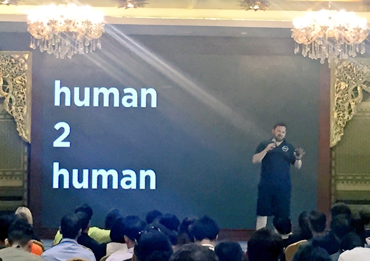 The1961_'s tweet photo. The business of #coworking is not B2B or B2C but it is H2H, human 2 human #CUAsia2017 ~ @BizDojo https://t.co/xKV646TVu8