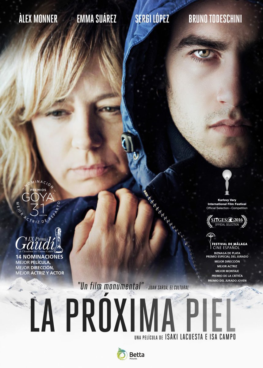 artmetropol's tweet photo. A las 16 h puedes ver @laproximapiel, con la que #EnmaSuarez ha ganado el #goya2017 a mejor actriz de reparto. Más pases el fin de semana https://t.co/bYtpfjET7B