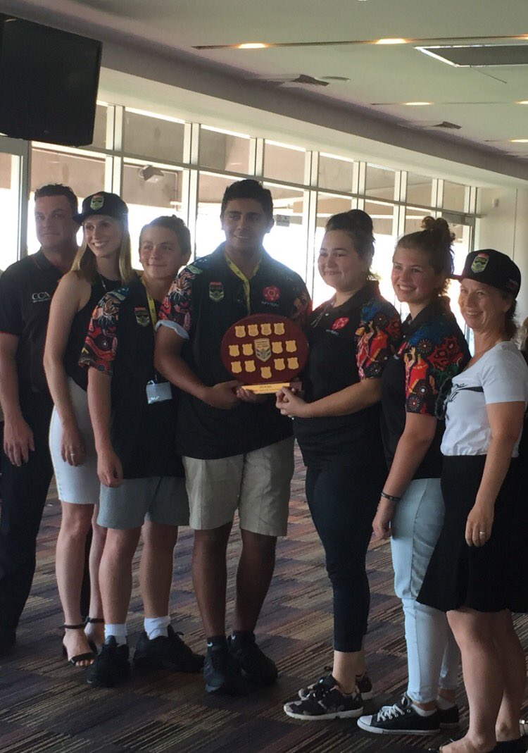 NRL_Bulldogs's tweet photo. Angel Watfa, representing the Bulldogs has been elected @NRL female 2017 Indigenous Youth ambassador of the year #NRLAllStars https://t.co/oXjDy2qOVb