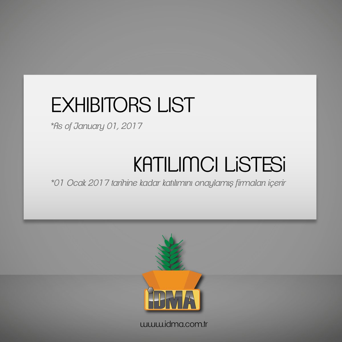 idmaexhibition's tweet image. You can visit the link to see the exhibitors list for İDMA 2017;
idma.com.tr/en/exhibitor-c…
#milltech #worldmillingfair #idma #fair