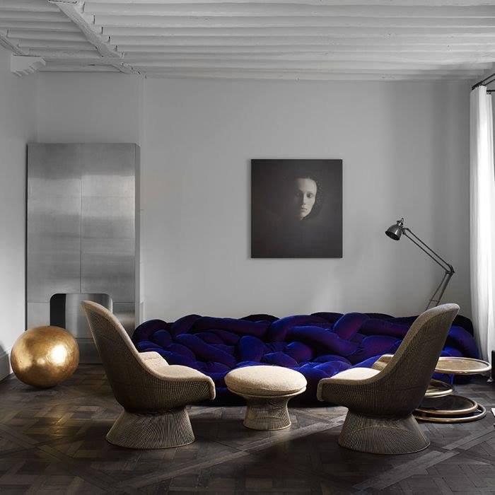 Space Furniture on X: A velvet touch to a Parisian living room full of  personality with the Edra Boa sofa by the Campana brothers:    / X