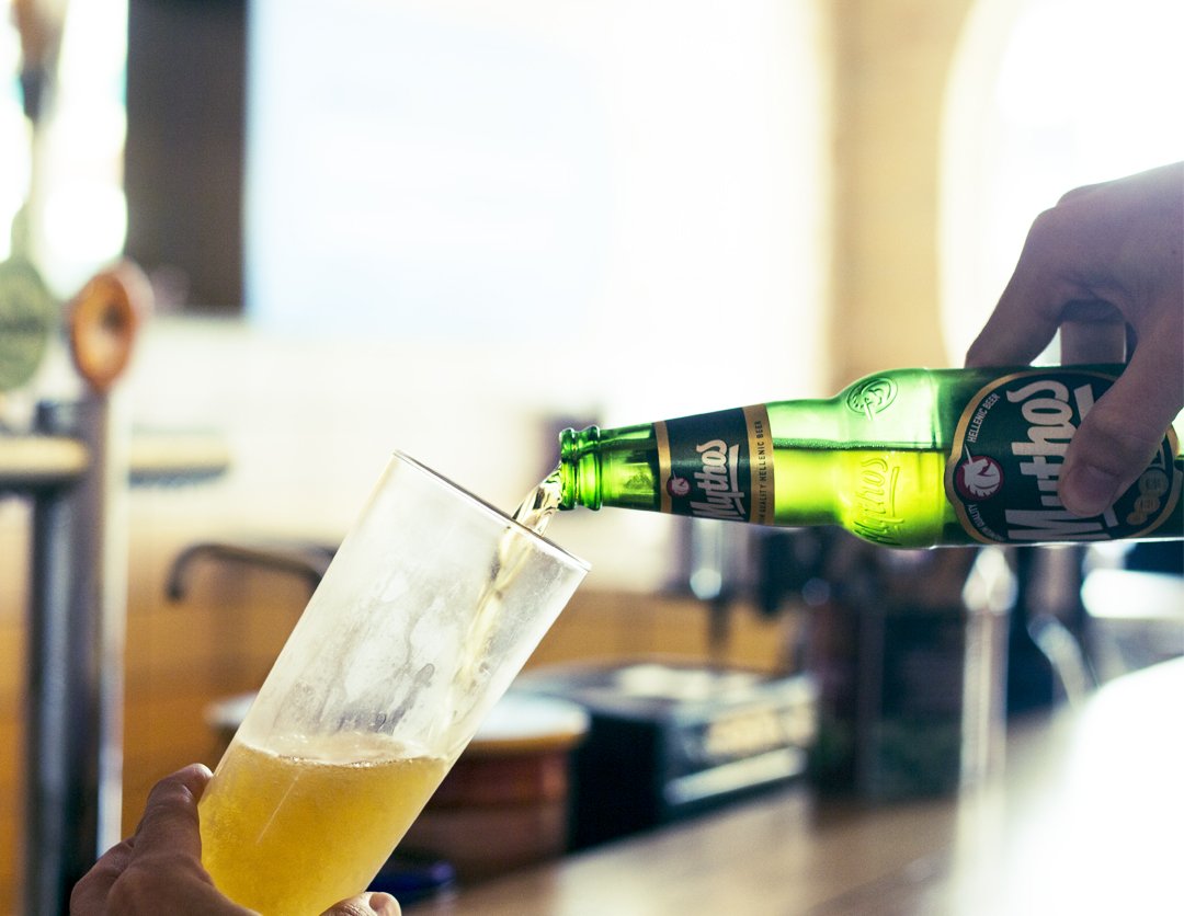 Is it beer o'clock yet? Jimmy reckons so. #fridayfeeling #beer #mythos #friday