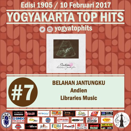 prssnidiy's tweet photo. #YogyakartaTopHits 7 - @andienaisyah - Belahan Jantungku https://t.co/zSCNa1zABJ