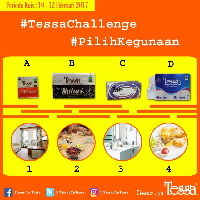 Hai sahabat, waktunya #TessaChallenge nih. Yuk, ikutan #TessaChallenge #PilihKegunaan! goo.gl/QaKvLc