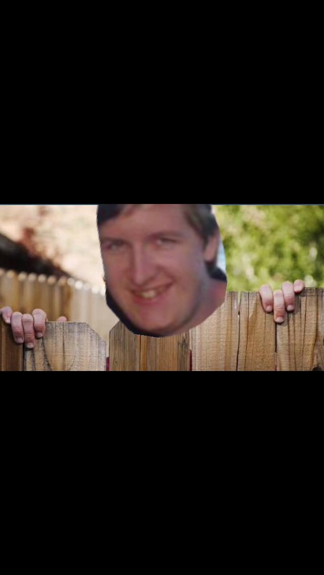 hawks_brother's tweet photo. Neighbour caught me peaking over the fence again hehe https://t.co/XymCNJVggA