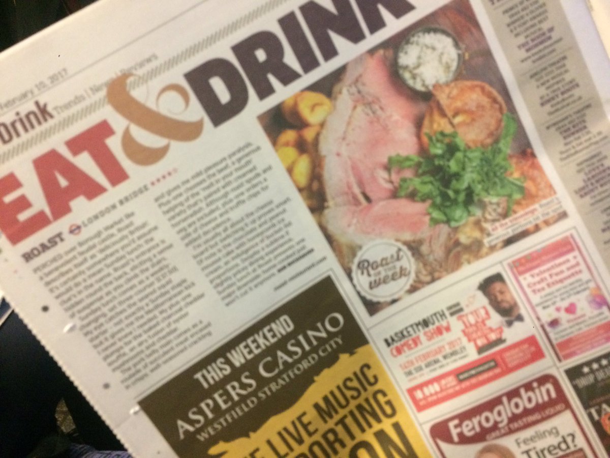 Great to see <a href="/RoastRestaurant/">Roast Restaurant</a> in both @CityAMLife and <a href="/MetroUK_Life/">Metro Lifestyle</a> this week 🙌🏼 #foodpr #restaurantpr