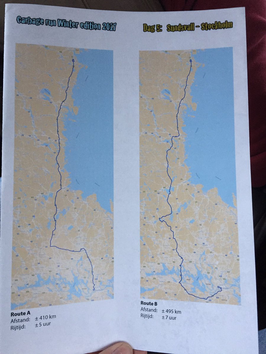Dag 5 van sundsvall naar Stockholm, uiteraard via de langere route B #carbagerun #teamhollies <a href="/OnnoBras/">Onno Bras</a> <a href="/Hollies_nl/">Hollies</a>
