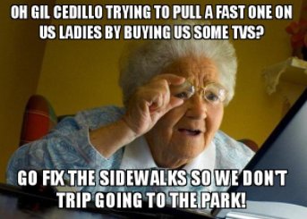 ChaleConCedillo's tweet photo. Go fix #sidewalks and #cleanstreets. Can't buy votes with free tvs. #lacd1 #cd1 #chinatown #lincolnheights #chaleconcedillo #gilcedillocd1 https://t.co/g6HzT5UNqr