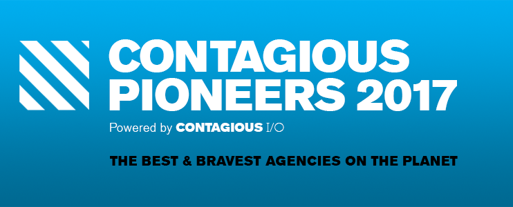 contagious's tweet photo. ICYMI: We used our #ContagiousIO data to name the bravest agencies. Check the final #ContagiousPioneers tally here: https://t.co/k6QwdyNb25 https://t.co/hrM96NqBub