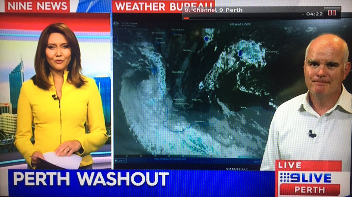 smith_damian's tweet photo. Hardest-working man in media today still smiling! #TodayPerthNews, radios, online, #9LivePerth. @cneilb hope you kept a tally. #perthweather https://t.co/eBIYX7GmKQ