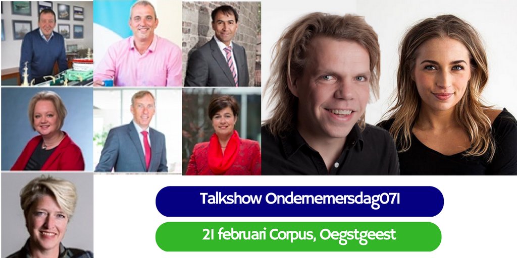 Dit zijn onze gasten bij talkshow #Ondernemersdag071: bit.ly/2k9WJ4l. Presentatie in handen van Leendert Beekman &amp; <a href="/ShellySterk/">Shelly Sterk</a>