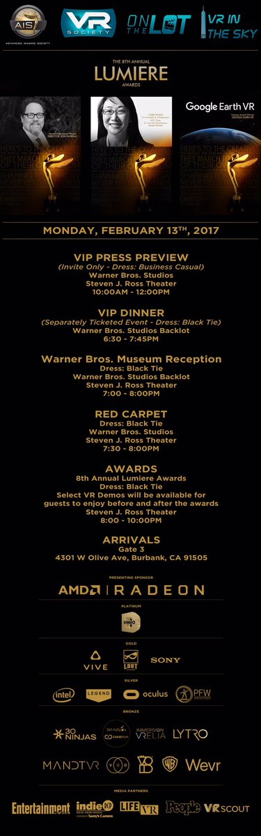 ImmersiONVRelia's tweet photo. #TDVision and #ImmersiONVRelia #ImVR proud Sponsors of the 8th Annual Lumiere Awards #VR
https://t.co/B8onYRiIr9 https://t.co/byM9PmfSGT