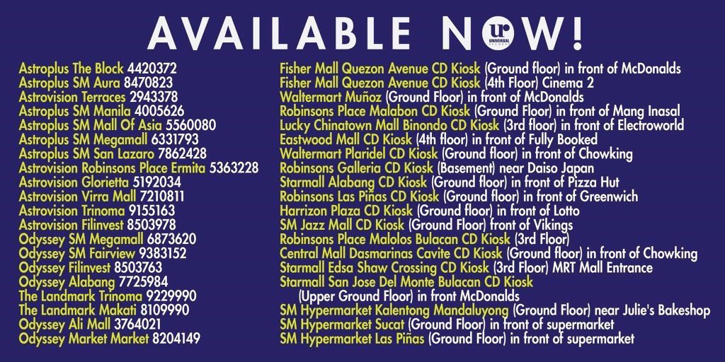 ELMO repackaged album now available in the following stores! What are you waiting for? Get your copy now! 💙