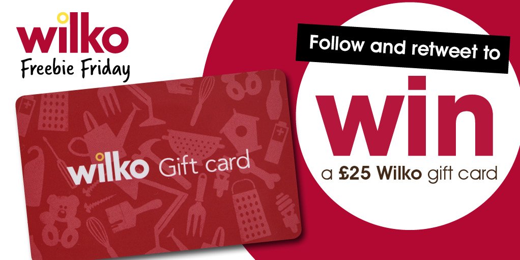 LoveWilko's tweet photo. Who's got that #FridayFeeling? Get set for the #weekend with a £25 Wilko gift card. FOLLOW and RT for a chance to #WIN #Competition https://t.co/GnfOxTWIER