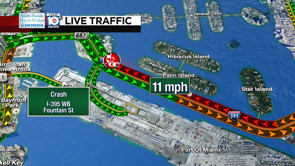 Crash on I-395 WB at Fountain St #traffic https://t.co/2rD67ibHSh
