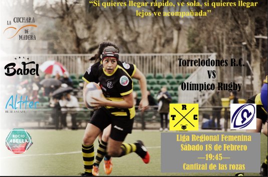 TorreRugby's tweet photo. Queda una semana. Llegaremos Lejos. #rugbyfem  @BabelTorrelodon @AltterRs @WoodenSpoonCM @rocio_abella https://t.co/PhNnn6aQ1R