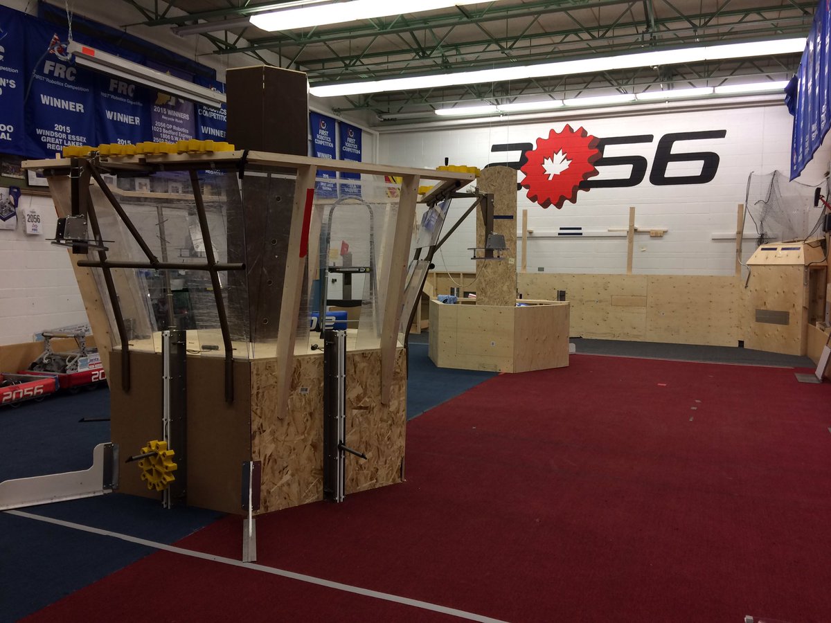 frc2056's tweet photo. Field is ready, bring on the bots #steamworks #teamifi Thanks @gridpath and @Lowes https://t.co/y2VbkEhKiS