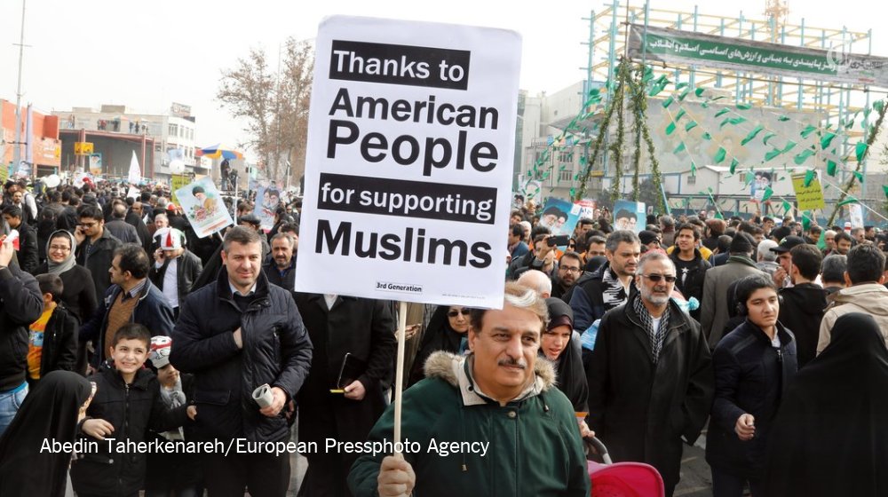 nytimes's tweet photo. Iranians on social media asked people not to burn flags, but instead to thank American protesters https://t.co/DOLe22RU1R https://t.co/PWAIYCNz0S