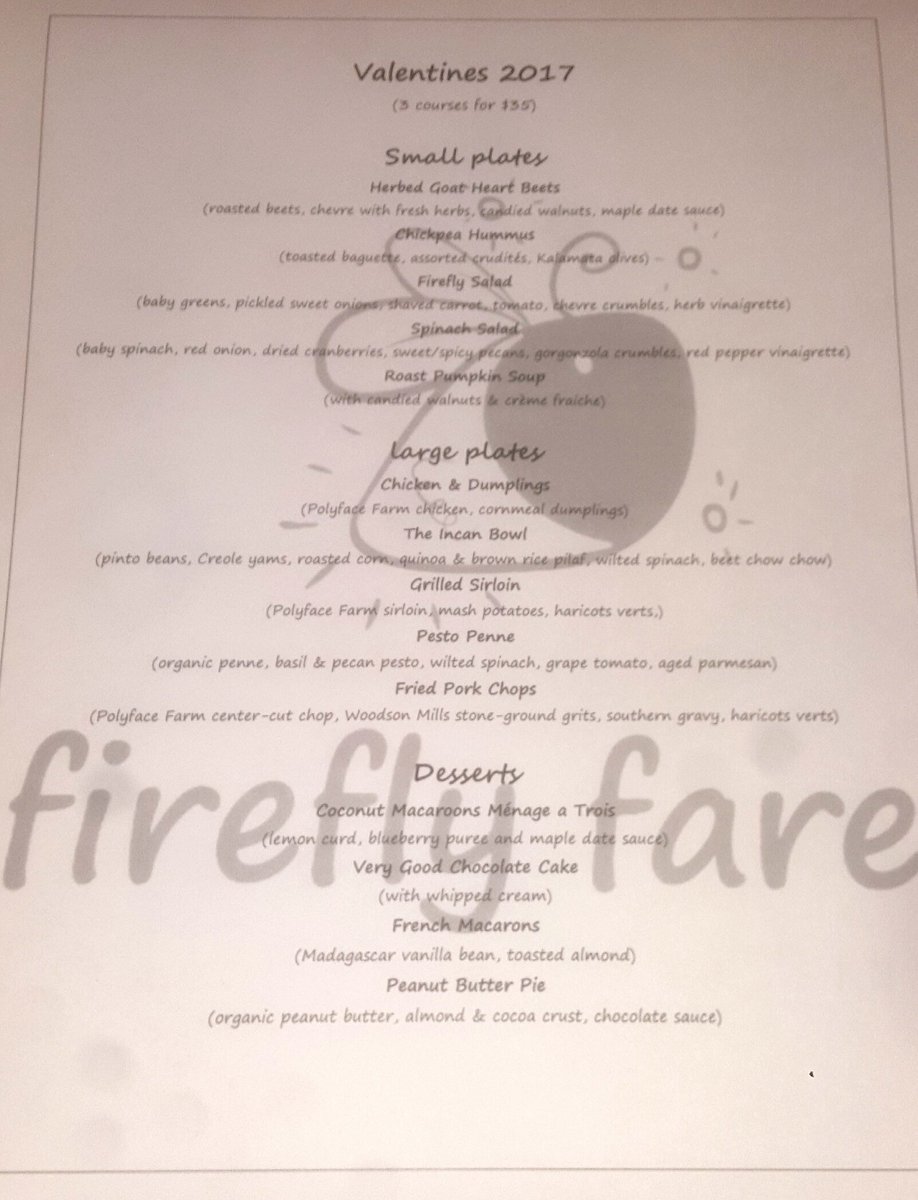 FireflyFare's tweet photo. Have an uniquely delicious night this Valentine's Day. Reservations are recommended.  (540) 206-2630 https://t.co/hXZkkpmFqN