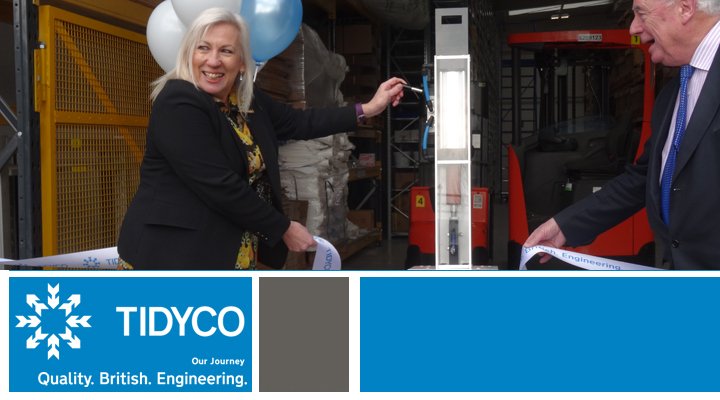 TidycoLtd's tweet photo. Thanks to @ASollowayMP for #OfficiallyOpening the new @TidycoLtd #ManufacturingUnit! Great work operating the #PneumaticRibbonCutter! https://t.co/Ee7KYgVG0x