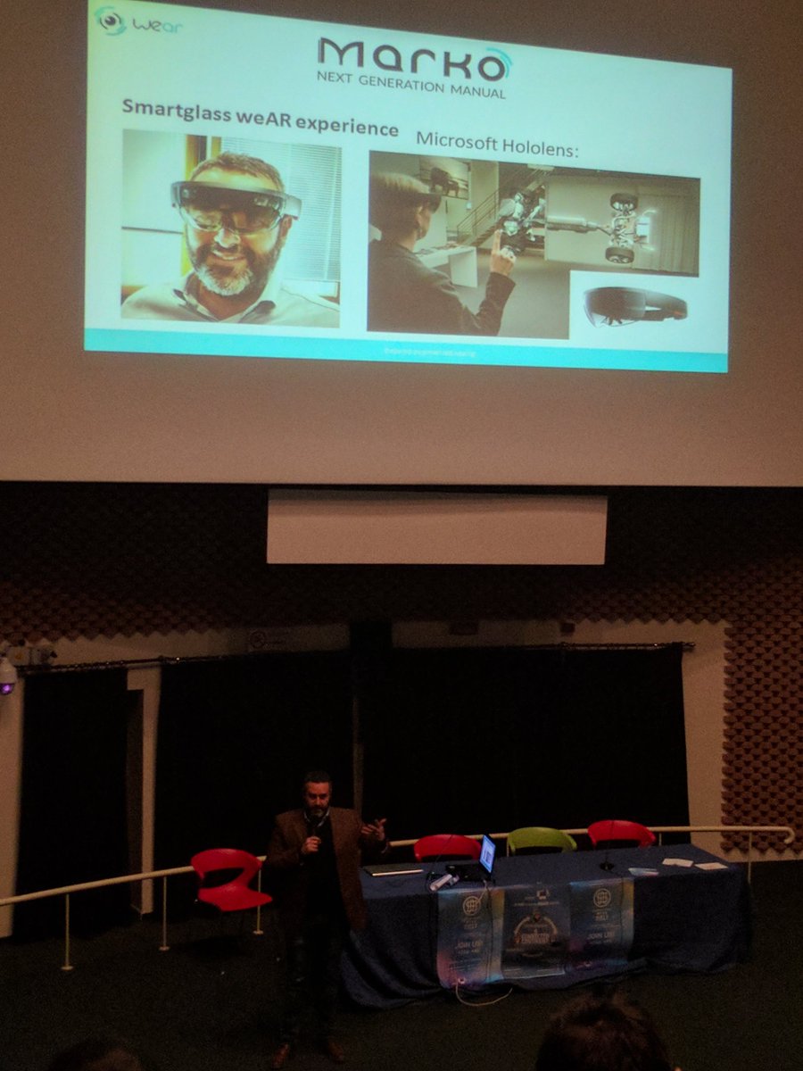 studiomapp's tweet photo. #smartglass @wear_mobile con @HoloLens e Marko a #SEW17 #sew17romagna #Ravenna https://t.co/n1ZHCv5YNb
