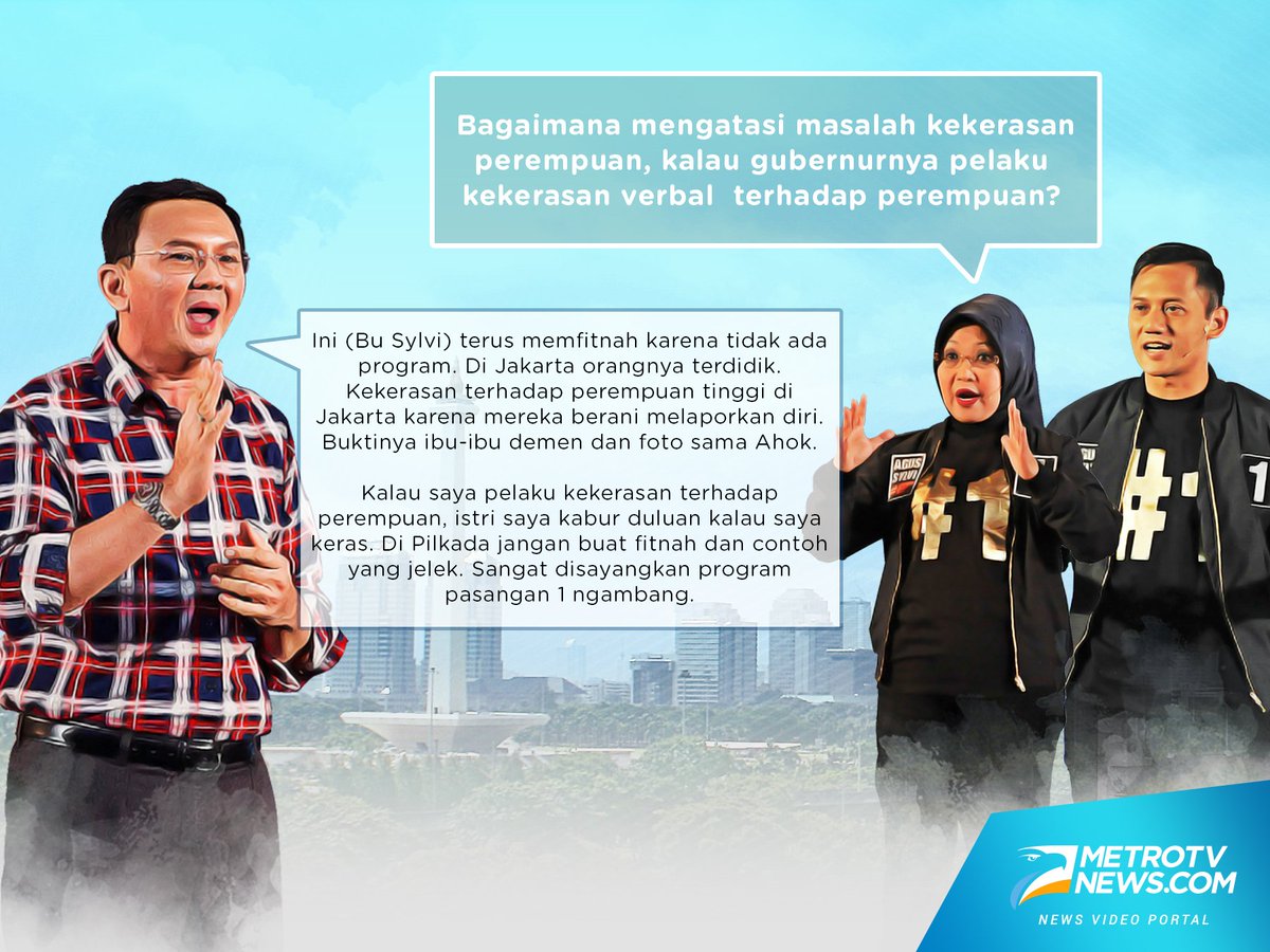 Metro_TV's tweet photo. "Bagaimana mengatasi masalah kekerasan perempuan, kalau gubernurnya pelaku kekerasan verbal terhadap perempuan?" - Sylvi https://t.co/USHXy0RcLP