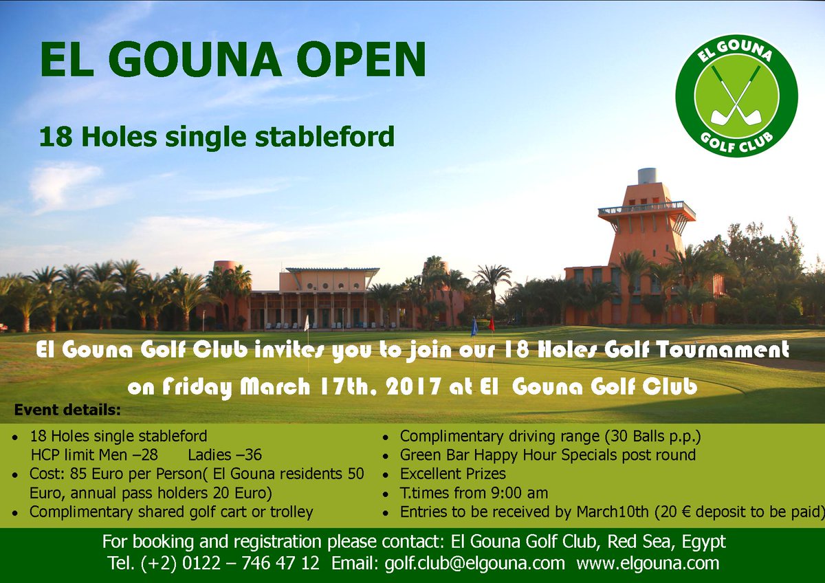 Are you ready for a new Golf challenge?
Get ready for #ElGounaOpenGolfTournament
#GolfTournament
#ElGouna