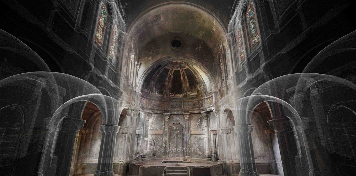 InfoCaptae's tweet photo. Nube de puntos a color de la Iglesia de Sant Rafael de Barcelona.
#PointCloudShot #LaserScanning #FaroScene https://t.co/ZAfJByKeQd